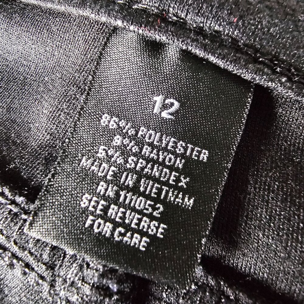 ROZ & Ali Women's Knit Legging Pants Shiny Jean Style Skinny sz 12 - Picture 6 of 9